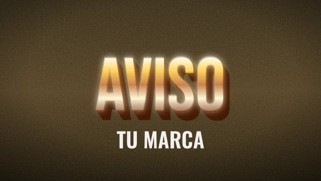 Banner de aviso, ejemplo Aviso
