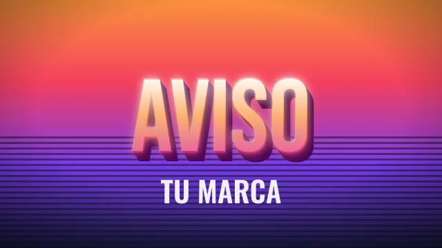 Banners: Línea principal, ejemplo Aviso