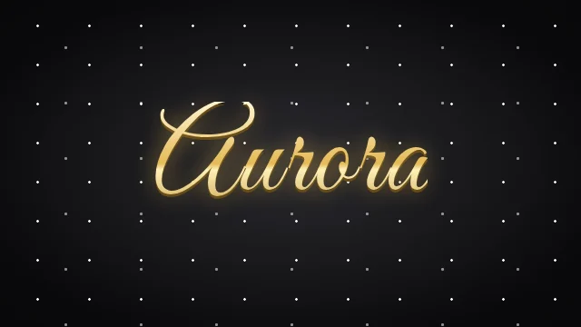 Aurora: Tarjeta de una celebración, con el texto editable.