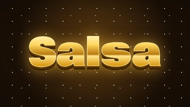 Brillantina oro, ejemplo Salsa