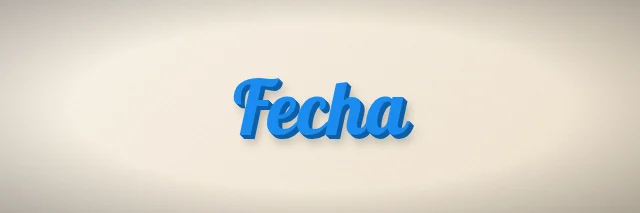 Solo contorno, ejemplo Fecha