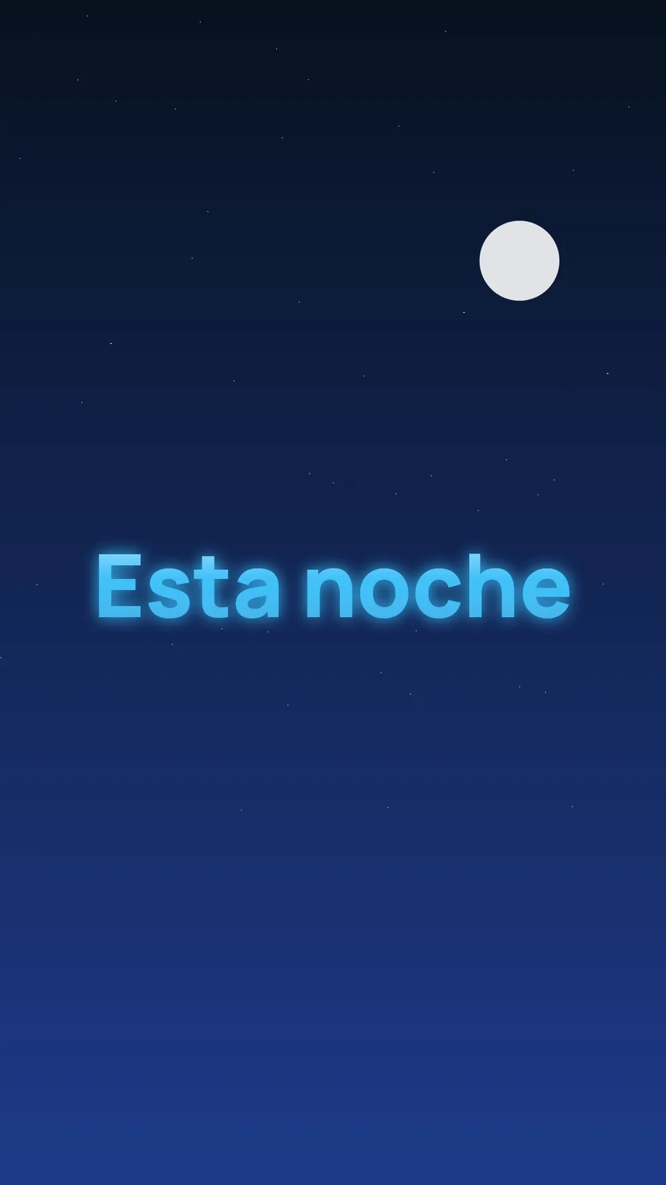 Historia de noche, ejemplo Esta noche
