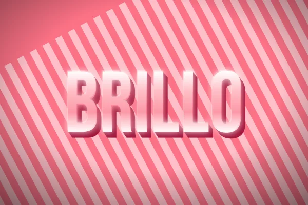 Brillantina oro, ejemplo Brillo