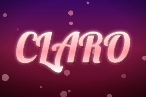 Cristal claro, ejemplo Claro