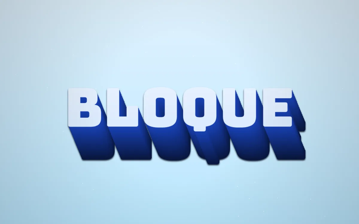 Fuente 3D, ejemplo Bloque