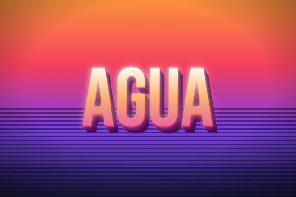 Líquido azul, ejemplo Agua