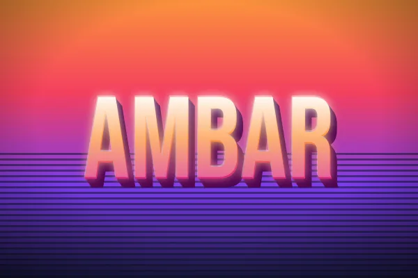 Neón ámbar, ejemplo Ámbar