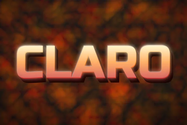 Neón blanco, ejemplo Claro