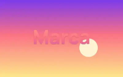 Atardecer retro, ejemplo Marca