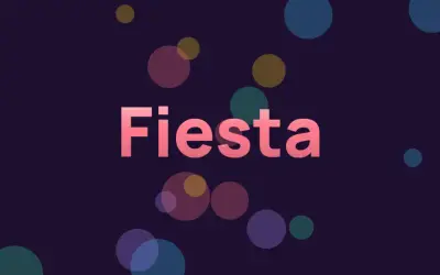 Brillantina rosa, ejemplo Fiesta