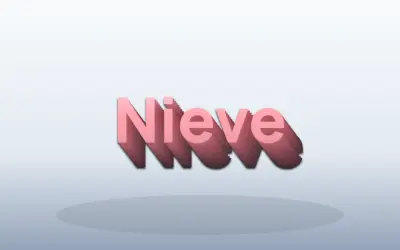 Extrusión coral, ejemplo Nieve