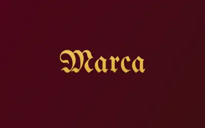 Letra negra de oro, ejemplo Marca