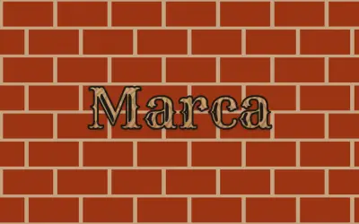 Estilo desierto. Letra estilo western: cartel de madera. Sin estrella.