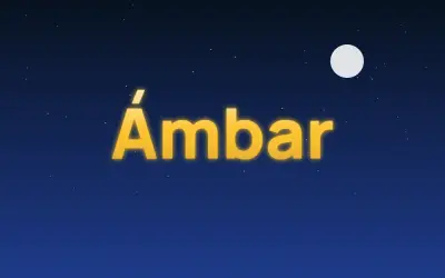 Neón ámbar, ejemplo Ámbar