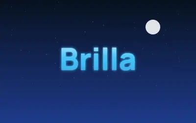 Neón azul, ejemplo Brilla