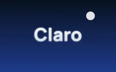 Neón blanco, ejemplo Claro